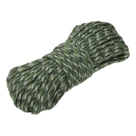sourcing map 650 Paracord 100 Feet, 4mm 9 Strand Parachutes Cord Spool Survival Strong Rope String for Camping Hiking Fishing, Army Green Camouflage