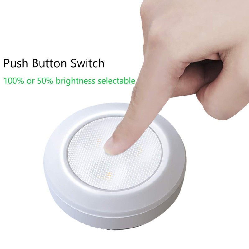 LUXSWAY Under-Counter Light with Battery Operated,Set of 6 Dimmable Cabinet