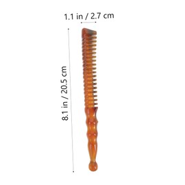 Healvian 1pc Natural Sheep Horn Wide Tooth Comb for Hair Care Static Massaging Comb Smooth Scalp for Hair Types
