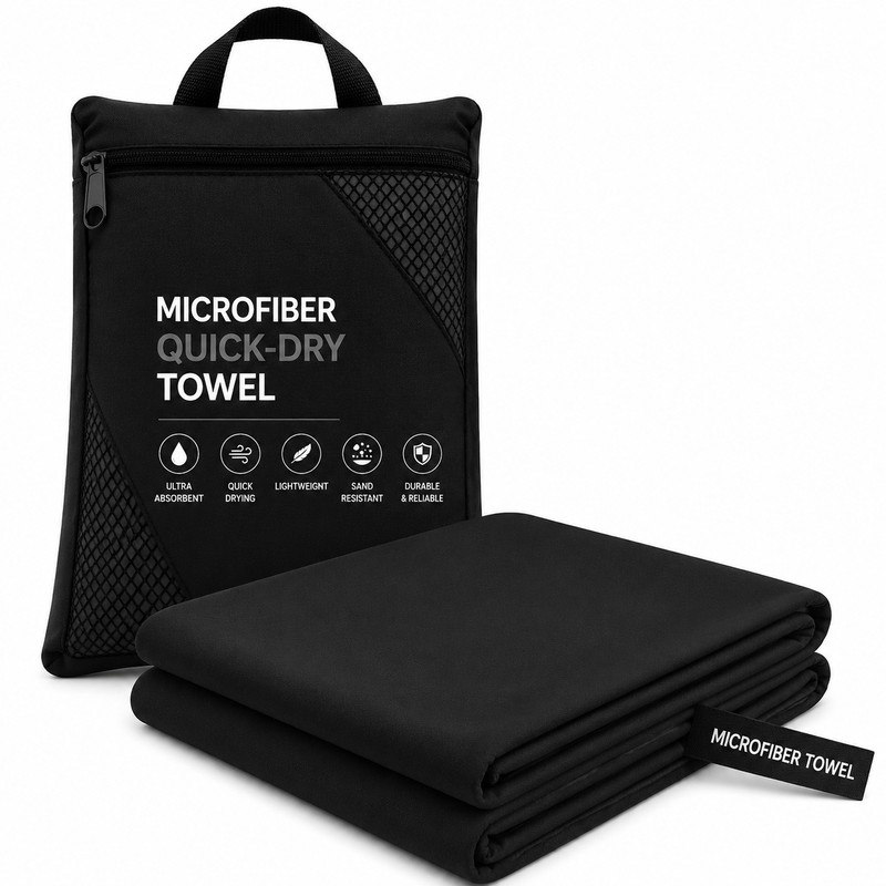 Microfiber Quick Dry Towel with Carry Bag – Ultra Absorbent