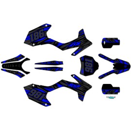 Kalair GFX Graphics Kit for Apollo RXF Freeride (All Years) Twitch Series Blue 16 Mil-Dirt bike Custom Racing Graphics Decals Stickers Kit, no-plastics