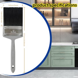 Wesquer 3 Inch Paint Brush (10 Pack) Wide Wall Paint Brushes for Walls, Ceilings, Fences & Exterior Surfaces, Professional Polyester Bristles, Corrosion‑Resistant Ferrule & Durable Plastic Handle