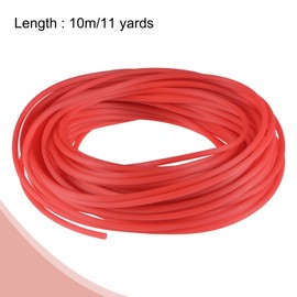 MECCANIXITY Caucho Cordón 11 Yardas 2mm Diámetro 1,5mm Agujero Rojo Hueco Tubería para Bricolaje Artesanía Fabricación