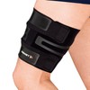 ZAMST 377803 FILMISTA THIGH Thin Thigh Supporter, Black, L Size