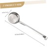Cabilock 2pcs Stainless Steel Handle Sauce Spoon for Kitchen Use