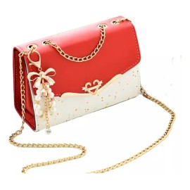 Bolso De Mano Para Mujer Crossbody Exquisit Cuadrado Pequeño Rojo                                                                                     