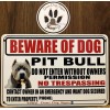 Domi Dog Signs Metal Warning Pit Bull Dog Sign,CroppedEa