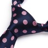 HISDERN Extra Long Polka Dots Tie Handkerchief Men's Necktie &
