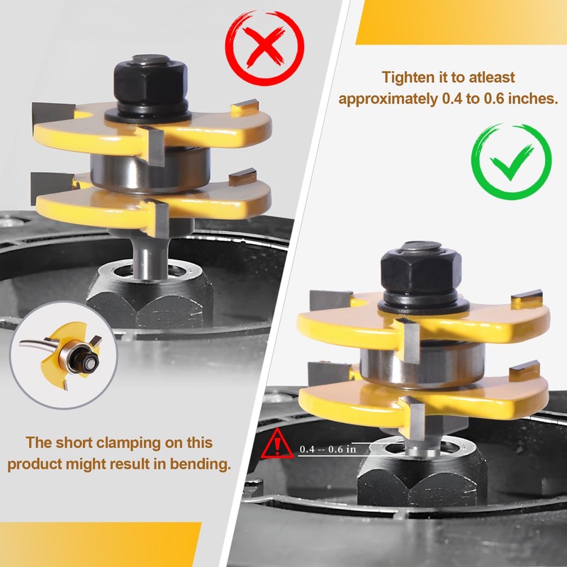 Tongue and Groove Router Bit Set of 2 Pieces,Router Bits