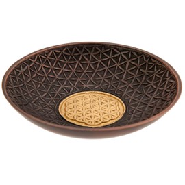 NKlaus 19 cm Incense Bowl Flower of Life Aluminium Antique Copper Incense Burner 15808