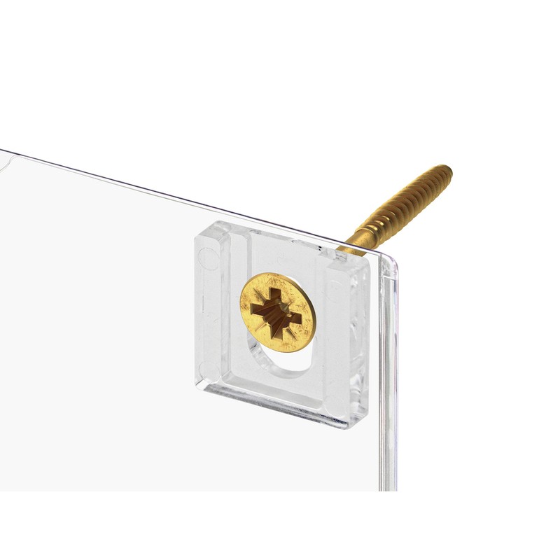 25 Pack Acrylic Keyhole Attachments 3/8" Clear Hanging Hardware for