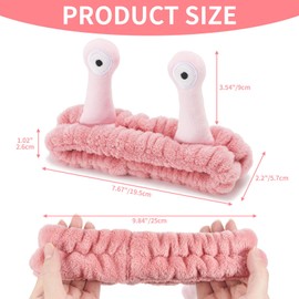 ZOUIQSS Face Wash Headband Palm Snails Spa Hair Bands Elastic Make Up Hairband,Women Cartoon Headbands for Washing Shower Yoga Sports Skin Care(Grey)