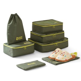 Comfivibe Packing Cubes, Packing Cubes for Suitcases, 7 PCS Travel Essentials Bag Clothes Shoes Toiletries Storage Bags for Suitcases Backpack Carry On Luggage (Green)