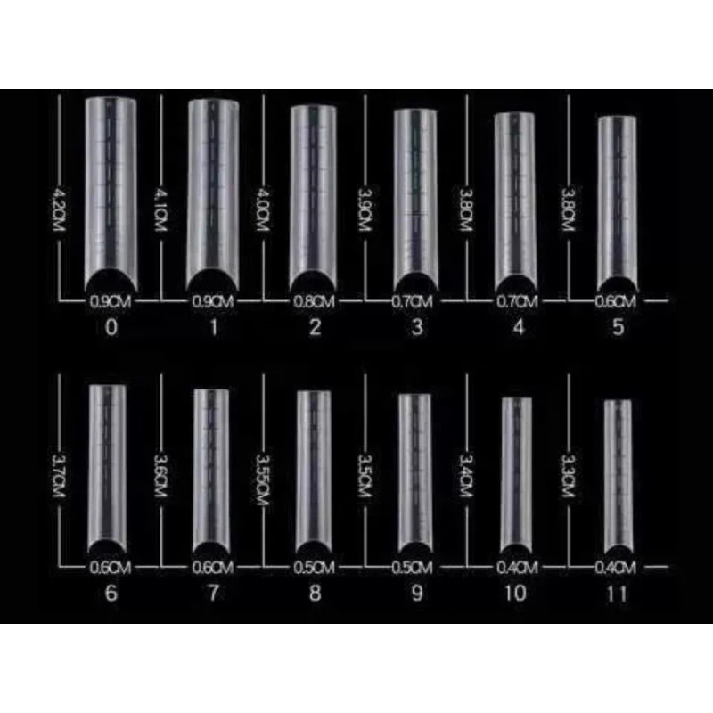 Zeiry nails Tips Dual System Curva C Xxl Polygel Acrígel