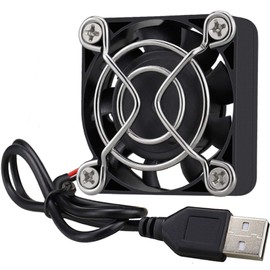 GDSTME 40mm USB Fan with 3 Speed Control, 5V Mini Brushless Case Fans for VR Gear, Aquarium, Roku, Router, Raspberry Pi, Cosplay, Helmet Cooling Ventilation