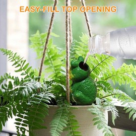 CCFREELIFE Terracotta Watering Spikes for Indoor Plants - Self Watering Stakes with Cute Design, Small Plant Watering Devices, Bright and Cheerful Garden Decor (Frog 4pcs)
