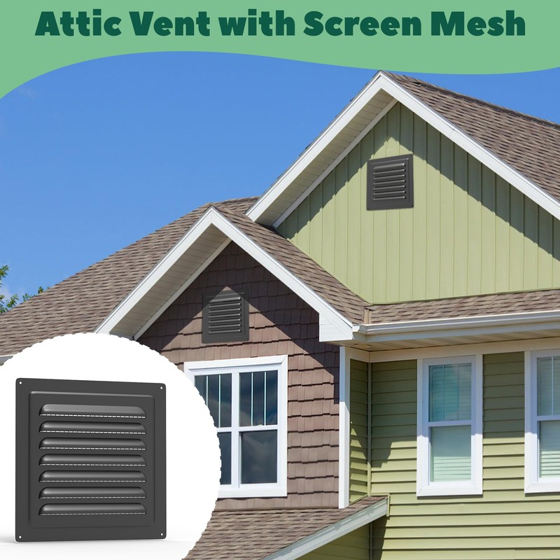 Memrita 12 x 12 Inch Attic Vent with Screen Mesh,