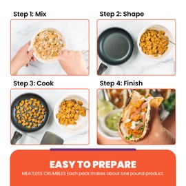 Dojo Fresh Taco Seasoned Plant Protein Mix – Plant Based Meat Alternative for Meatless Tacos Burritos Enchiladas and More - Vegan, Soy Free, Non-GMO, Shelf Stable - 31g Protein Per Serving, (8 oz Pack of 1)