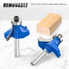 MEIGGTOOL 7Pcs 1/4" Inch Shanks Roundover Edging Router Bit Set,Round