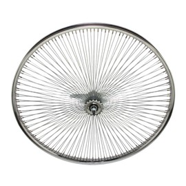 Lowrider Bike 29 Steel Coaster Wheel 144 Spoke 14g Chrome 3/8 Axle Single Wall Chrome.