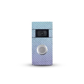 MightySkins Carbon Fiber Skin Compatible with Ring Video Doorbell (2nd Generation) - Gradient Marble | Protective, Durable Textured Carbon Fiber Finish | Easy to Apply
