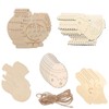 KSVFTB 40 Pcs Easter Crafts for Kids, Wooden Eggs, Wooden