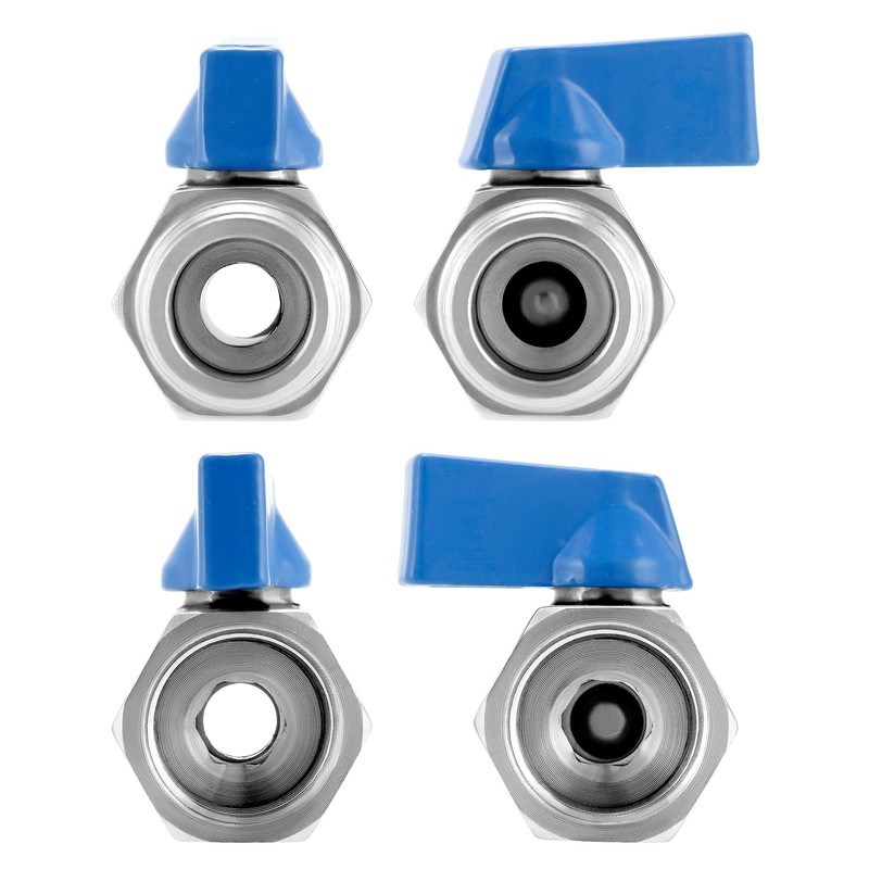 QWORK 2 Pack 1/2" NPT 316 Stainless Steel Inline Valve,