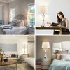Touch Control Table Lamp for Bedrooms 3 Way Dimmable White