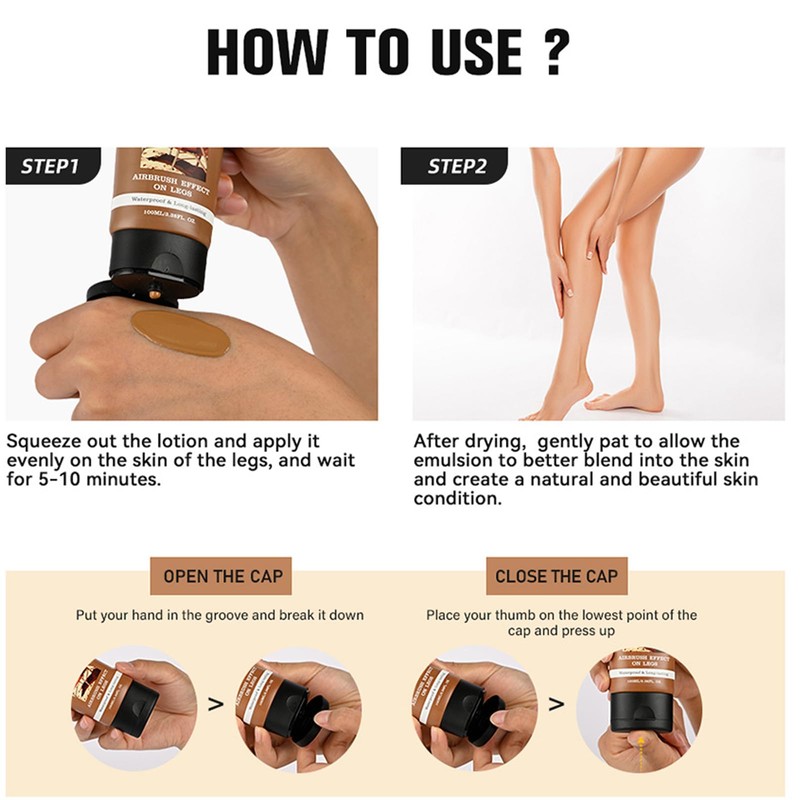 Leg Makeup Waterproof No Transfer Vein Cover up Make Up