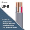 Southwire 13058322 50-foot 12-3 Gray Solid Cu UF-B W/G Cable