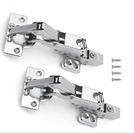 165 Degree Corner Cabinet Hinges 2 Pack Full Overlay Hydraulic Concealed Soft Closed Cabinet Hinges Zishengho Frameless for Lazy Susan Corner Cupboard Kitchen Folding Door 1 Pair