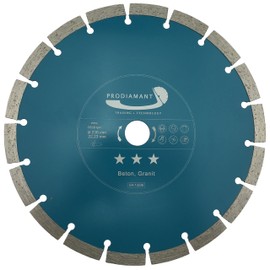 PRODIAMANT Diamond Cutting Disc Concrete 230 mm x 22.2 mm Diamond Disc B14 230 mm Suitable Angle Grinder Universal Binding for Concrete Building Materials Stone and Brick