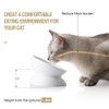 SWEEJAR Ceramic Raised Cat Bowls, Slanted Cat Dish Food or