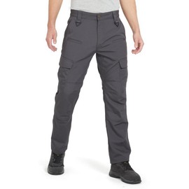 wantdo Men's Tactical Pants Carpenter Utility Cargo Work Pants for Men Stretch Flex Lightweight Outdoor Hiking Pants Grey 32x34