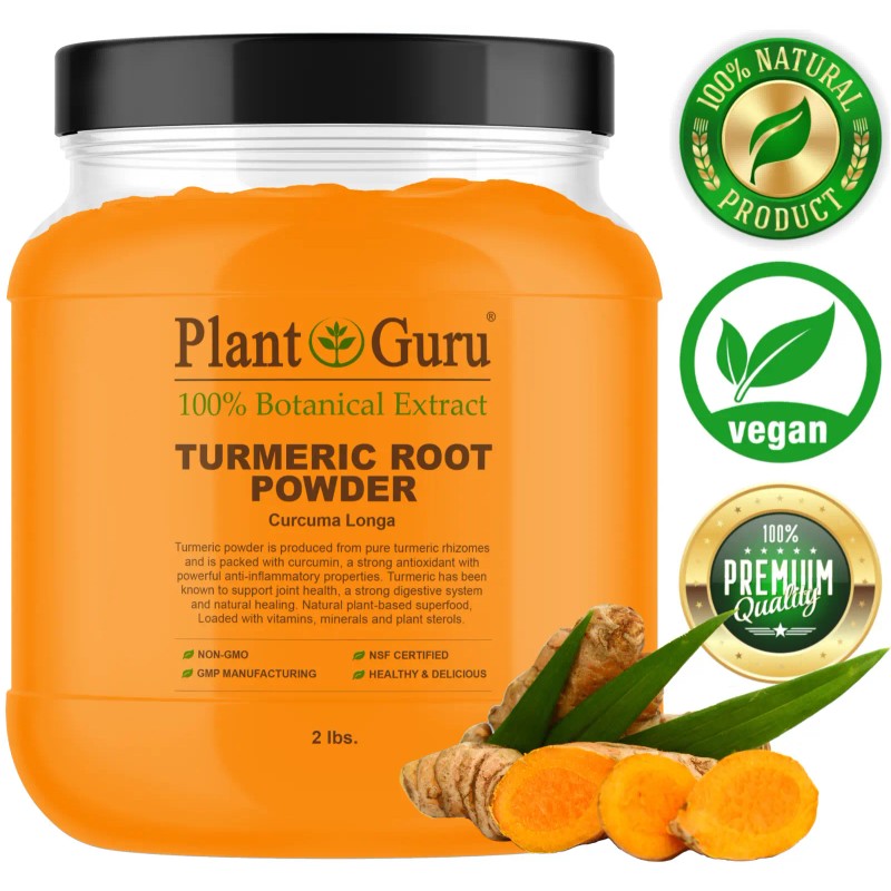 Plant Guru Turmeric Root Powder 2.5 lb Jar Curcumin Curcuma