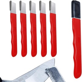 Lemon Egg Portable Quick Sharpener, Lawnmower Dull Blade Sharpener, Multipurpose Garden Tool Sharpener Blade Sharpener Stone for Knife Pruners Loppers Hedge Shears Scissors Axe Lawn Mowers (5, red)