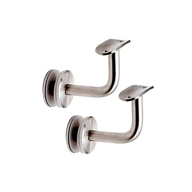 Stainless Steel Glass Mount Handrail Bracket for 1-5/8" OD Round