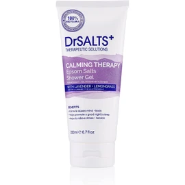DrSALTS+ Calming Therapy Shower Gel with Epsom Salts, Lavender and Lemongrass Essential Oils, 200 ml