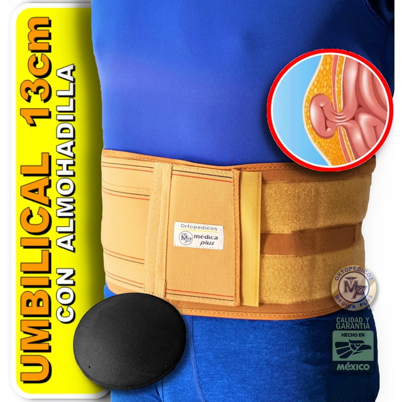 MEDICA PLUS FAJA PARA HERNIA UMBILICAL 13 CM ELASTICA CON