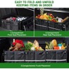 Snuopfy Car Trunk Organizer,115L Heavy Duty Collapsible Trunk Storage, with