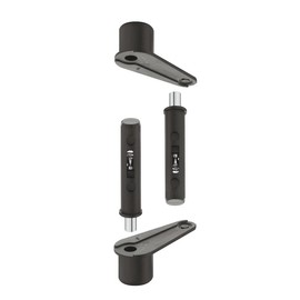 1 Pair x Hafele Pivot Hinge 140° Without Stop for Flush Mounted Door (Black)