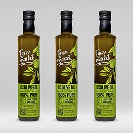 Farm To Market NGMO Cold Pressed 100% Pure Extra Virgin Olive Oil, Healthy, Chemical Free Oil Loaded with Healthy Antioxidants (Pack of 3)
