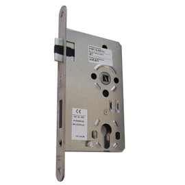 ALPERTEC Mortise Lock Lock DIN Right For Fire Doors PZ 9 MM Stainless Steel Matt, 20 mm, round, square, 36053290