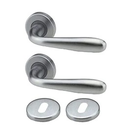 Bricolevante Interior Door Handles Available in Multiple Variations Sold in Set - Round Door Handle (Round, Satin Chrome)