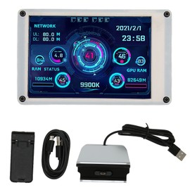 3.5in Computer Temp Monitor Dual USB Interface IPS USB Mini Screen PC CPU GPU RAM HDD Data Monitor for AIDA64 for Windows