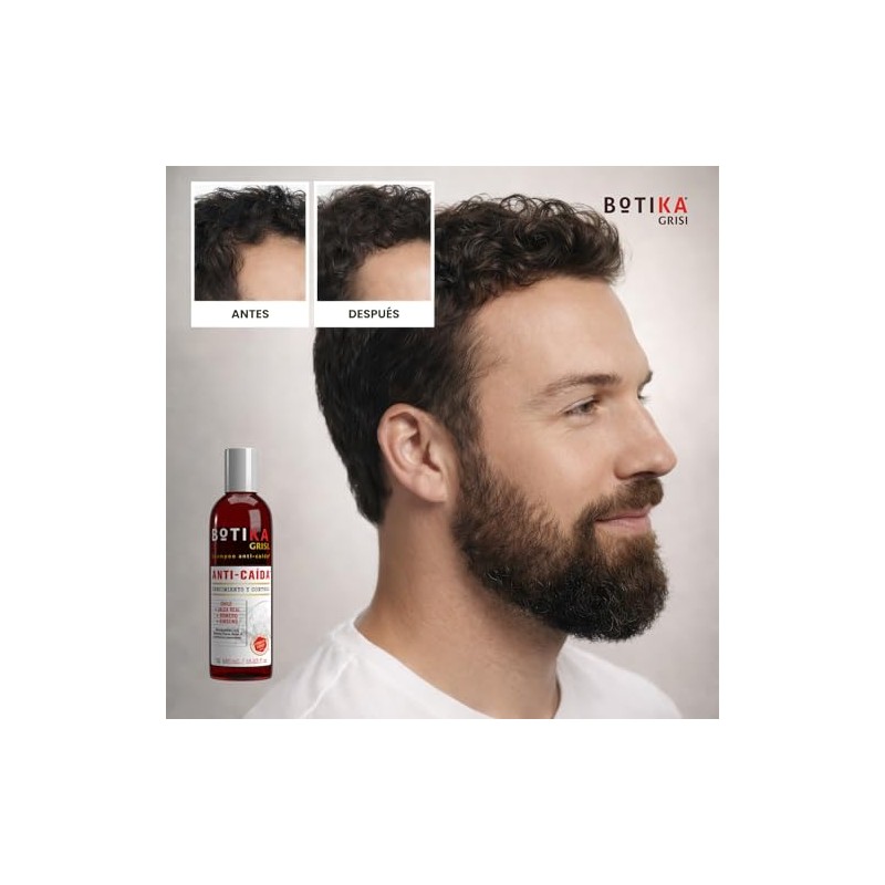BOTIKA GRISI Shampoo Anticaída Natural con Jalea Real, 480 ml