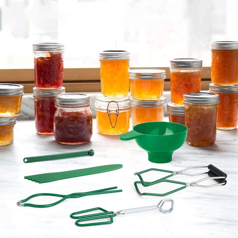 6 Pcs Canning Kit Canning Funnel Tong Bubble Popper Jar