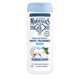 Le Petit Marseillais Highly compatible Riche Fleur de Coton shower cream (400 ml bottle) - 98% ingredients of natural origin - for all skin types, including sensitive skin