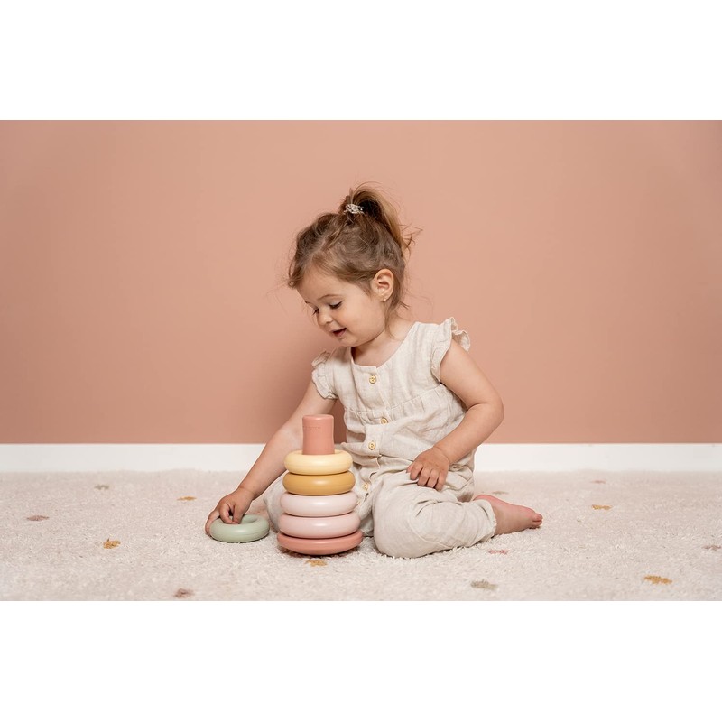 Little Dutch 2007772 Plastic Stacking Tower/Stacking Rings - Pink
