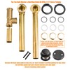 Artiwell 1-1/2" Brass Tubular Bath Drain Kit with Tip-Toe Bath
